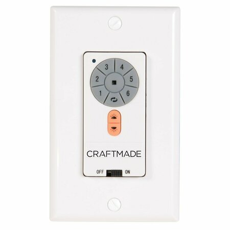 CRAFTMADE IDC2 6-Speed Wall Control Up-light Down-light and Reverse functions IDC2-wall